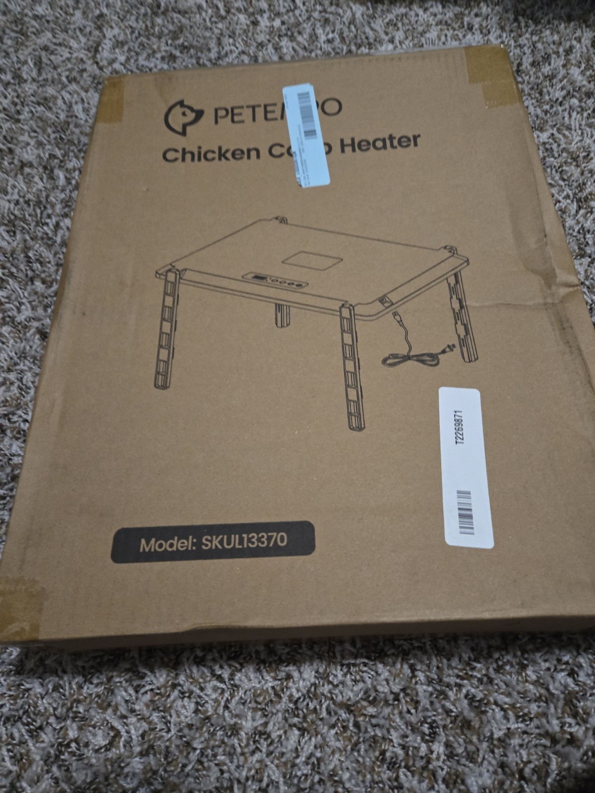 Petempo Chicken Coop Heater Model Skul13370 200W 17.52" By 13.58"