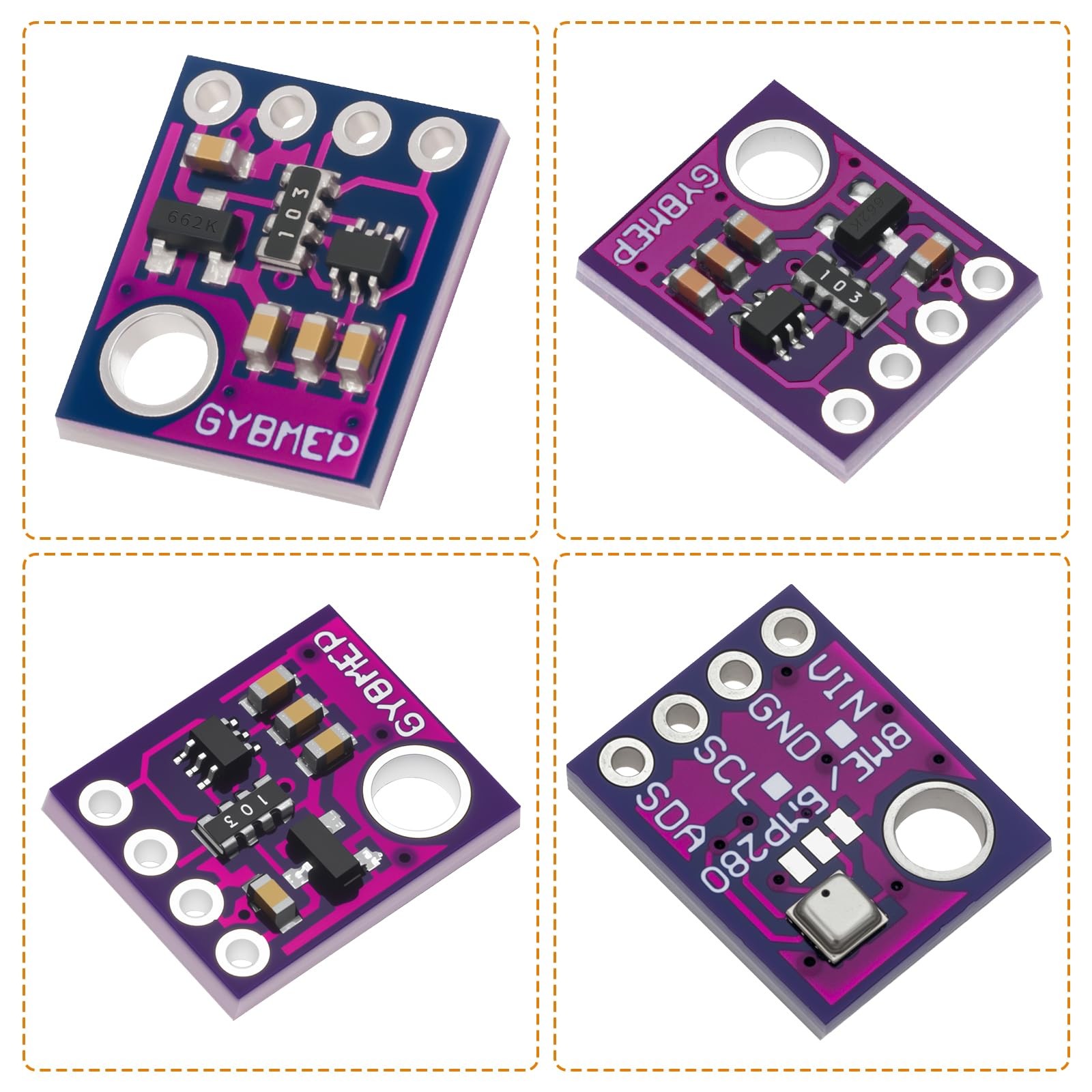 4PCS BME280 3.3V Sensor Module Atmospheric Pressure Temperature Humidity Arduino