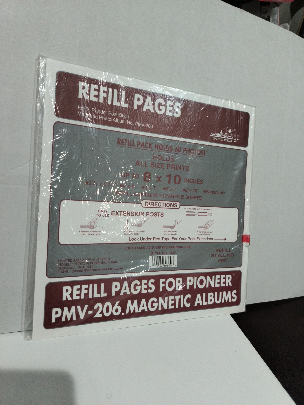 Pioneer Magnetic Photo Album REFILL Pages  Pando PMV 206 up to 8x10 sealed