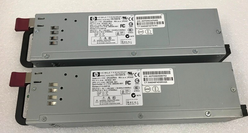 Lot of 2x 406393-001 HP ProLiant DL380 G4 575W DPS-600PB B Power Supply