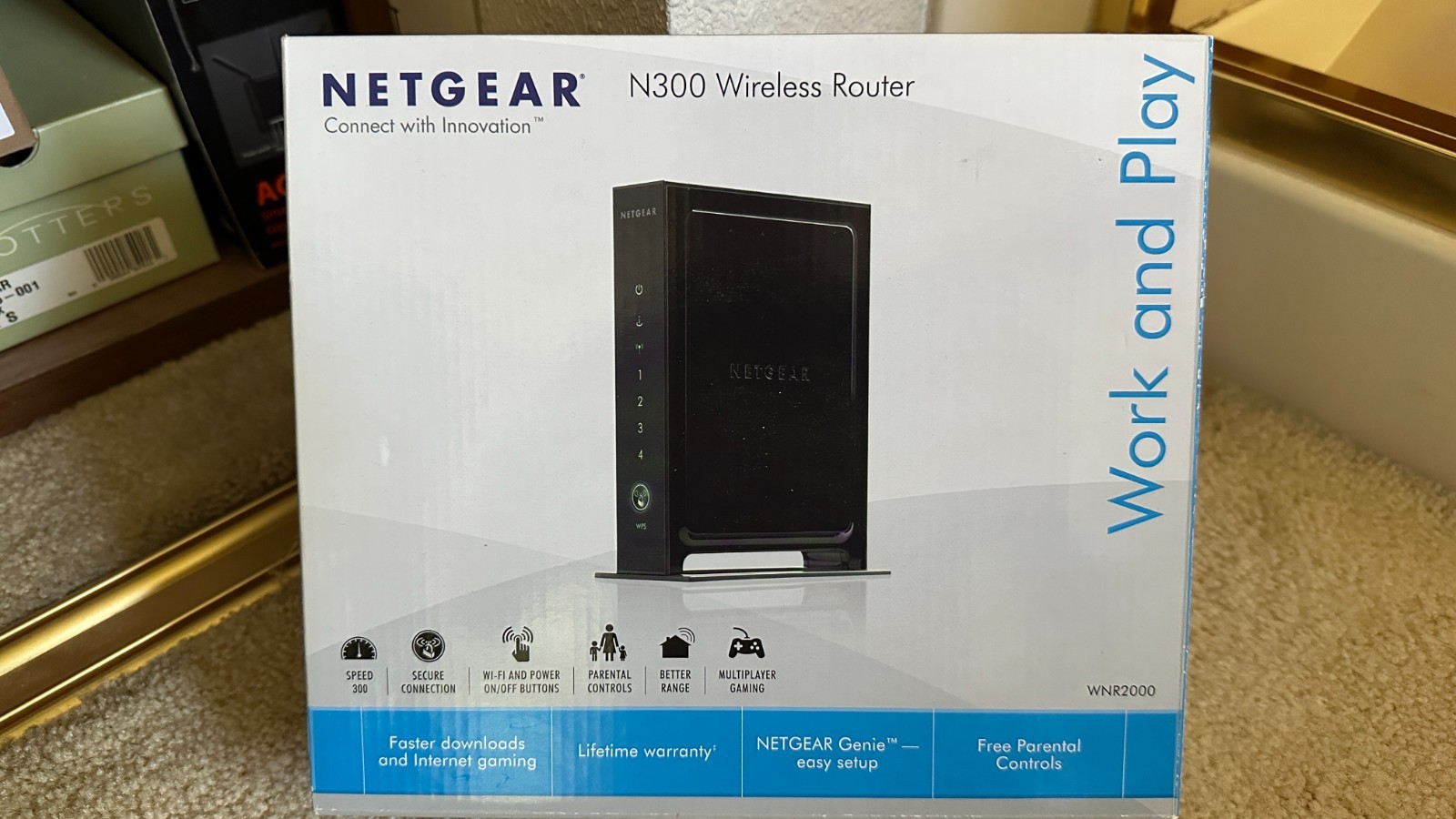 NETGEAR N300 WiFi ROUTER, In Box.