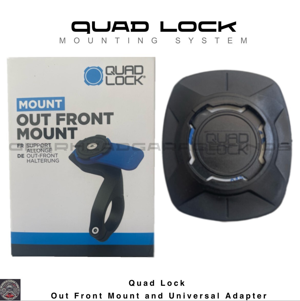 QUAD LOCK Out Front Mount (mountain bike /bicycle + QuadLock  Universal Adapter