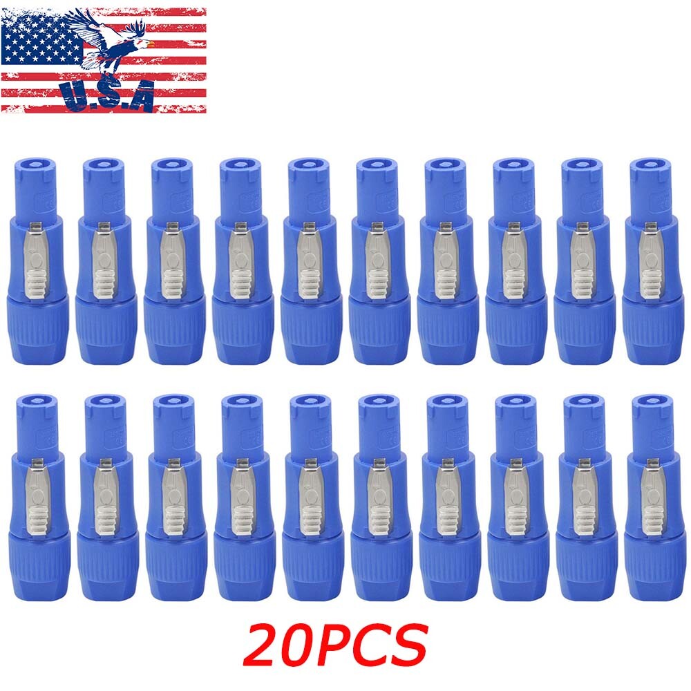 USA 20Pcs NAC3FCA PowerCon 20A AC Cable Connector Power adapter for blue Neutrik