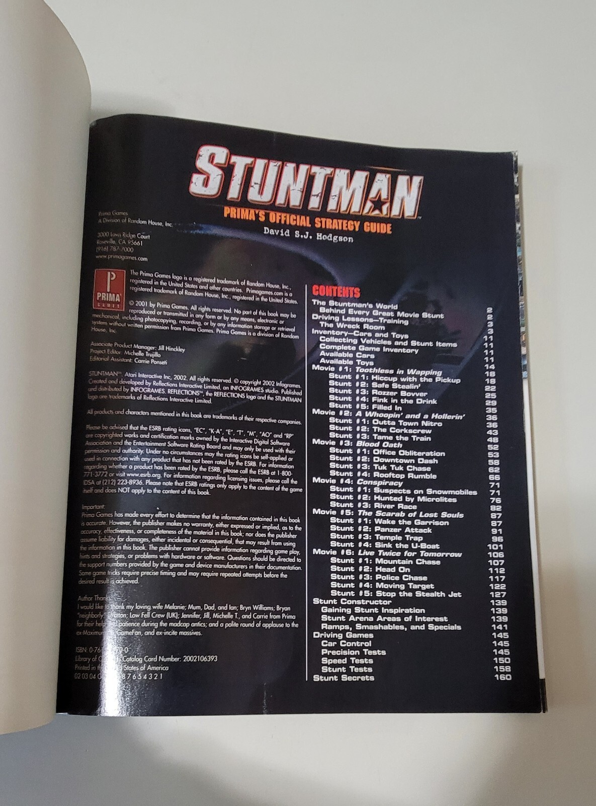 Stuntman: Official Strategy Guide by Prima Development Paperback Book The Fast