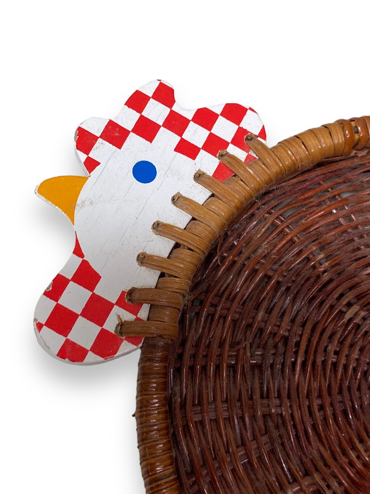 Chicken Shaped Wicker Basket Coaster?