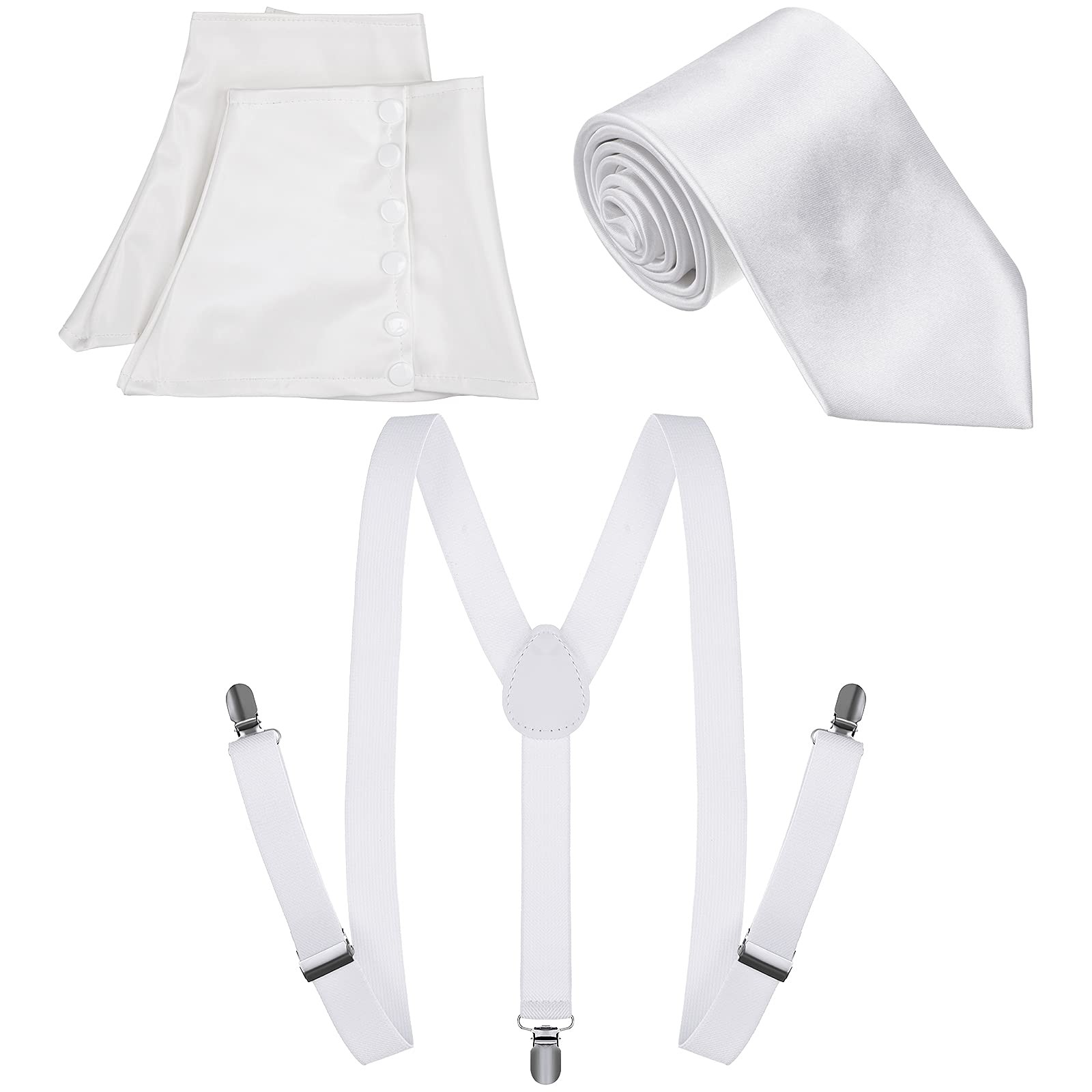 Canlierr 1920s Mens Christmas Costume about 12 inches at the upper end, White