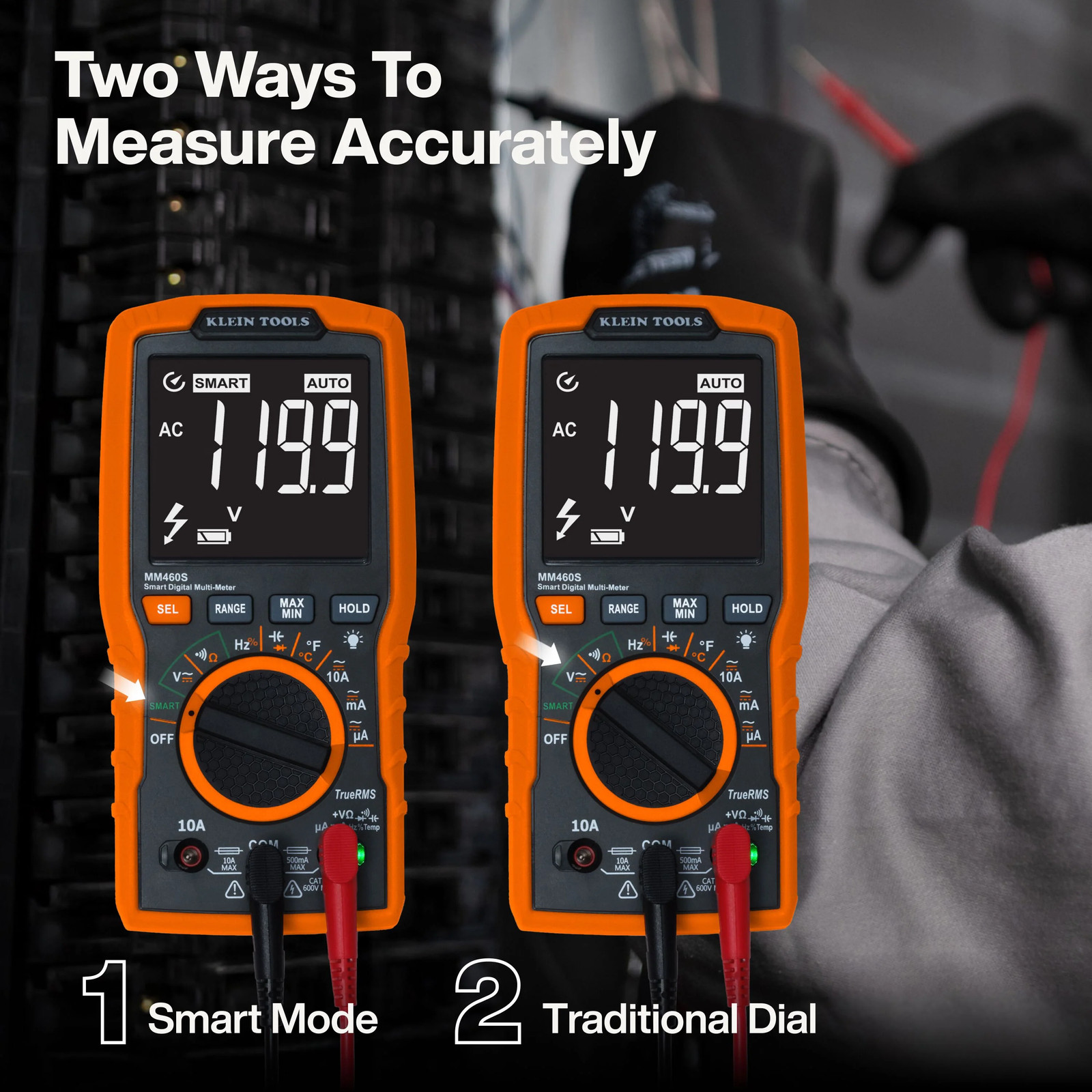 Klein Tools MM460S Smart Digital Multimeter, 600V AC/DC Auto-Ranging