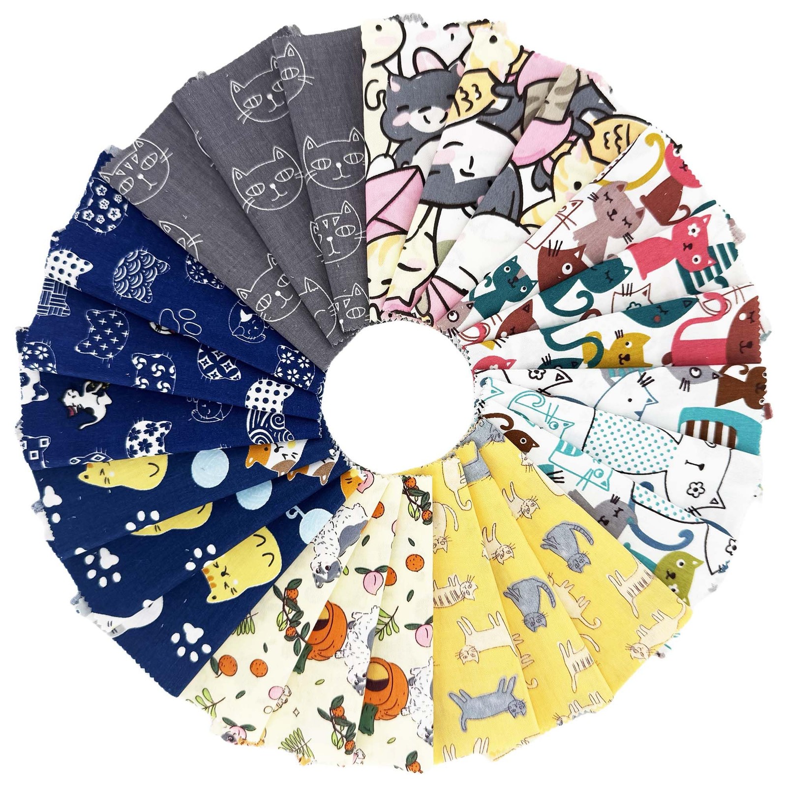 Cat 10 x 10 Inch Layer Cake Cotton Fabric Squares for 10x10 inches, B-cat