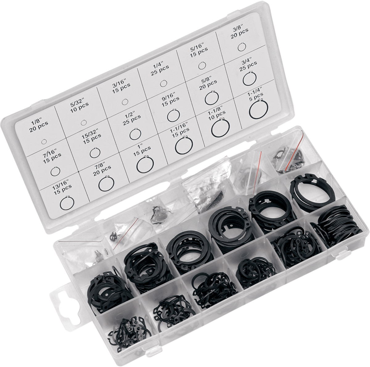 PERFORMANCE TOOL - Snap Ring Assortment - 300-Piece | W5212