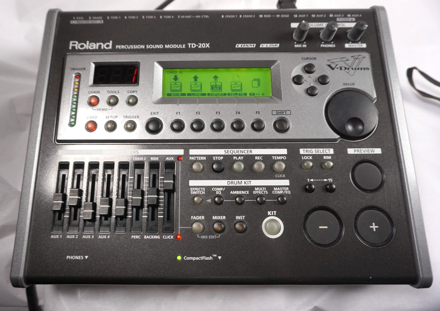 Roland TD-20X V-Drums Percussion Sound Module Good GP