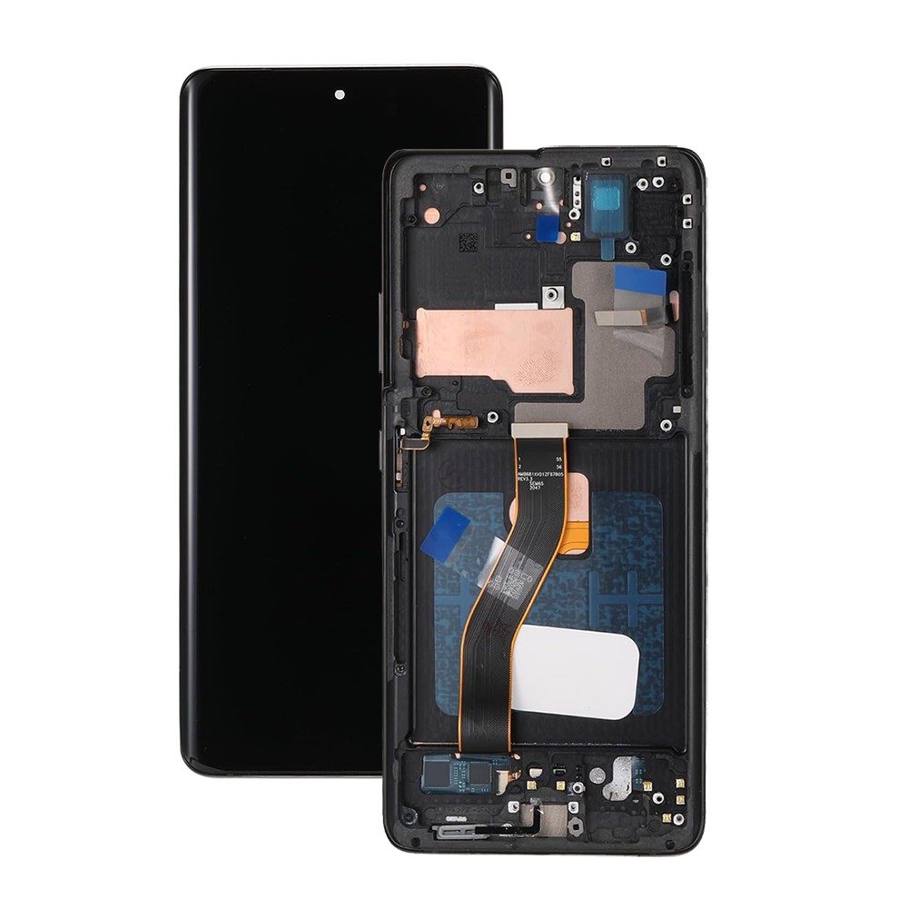 For Samsung Galaxy S21 Ultra SM-G998U G998 OLED LCD Display Touch Screen Frame