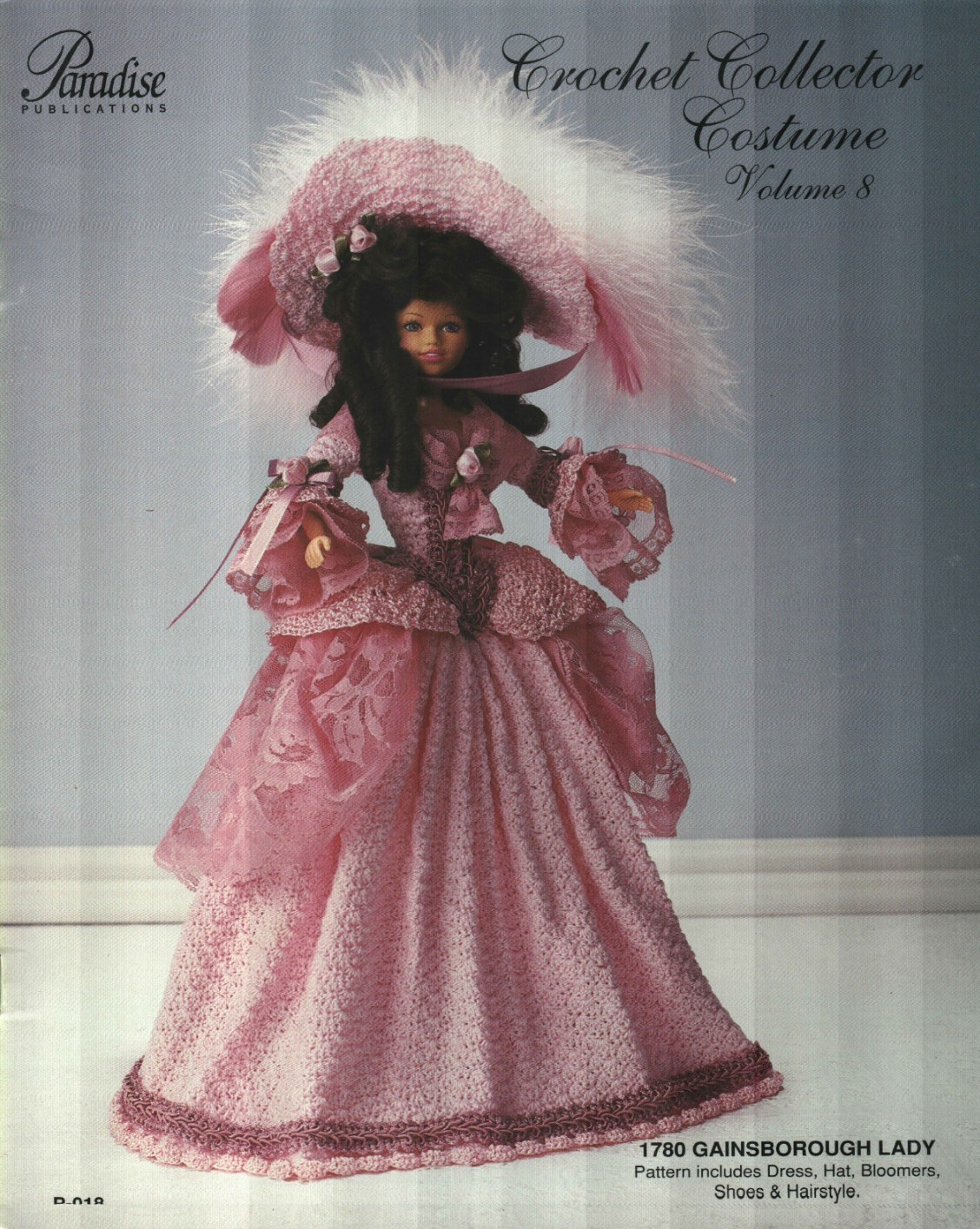 1780 GAINSBOROUGH LADY DRESS CROCHET COLLECTOR COSTUME VOL 8 PATTERN