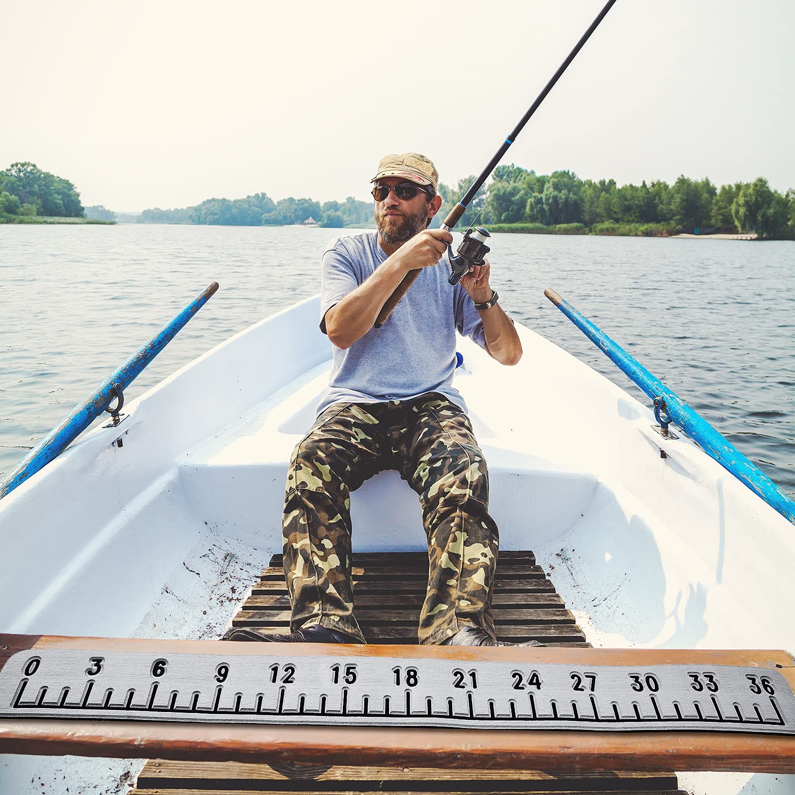 36 Inches Foam Fish Ruler Foam Fish Measuring Tape Adhesive Fishing Measuring Ac