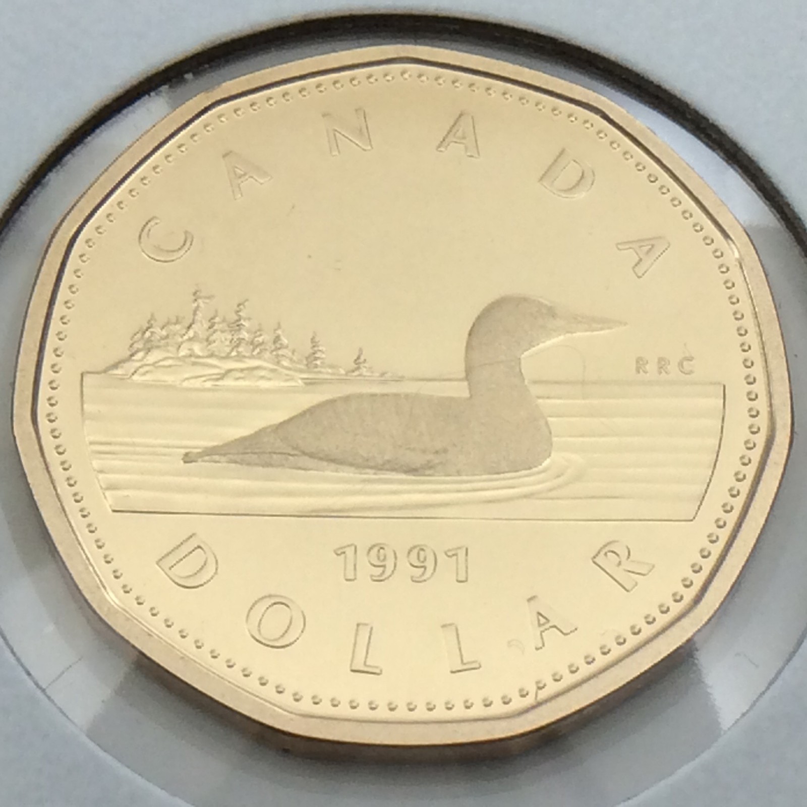 1991 Proof Canada 1 One Dollar Loonie Canadian Uncirculated Coin G527
