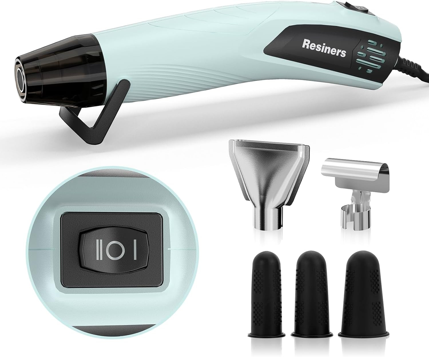 Heat Gun, Mini Dual Temp Hot Air Gun Crafts Tool with 3 Nozzles, 350W 662℉ (350℃