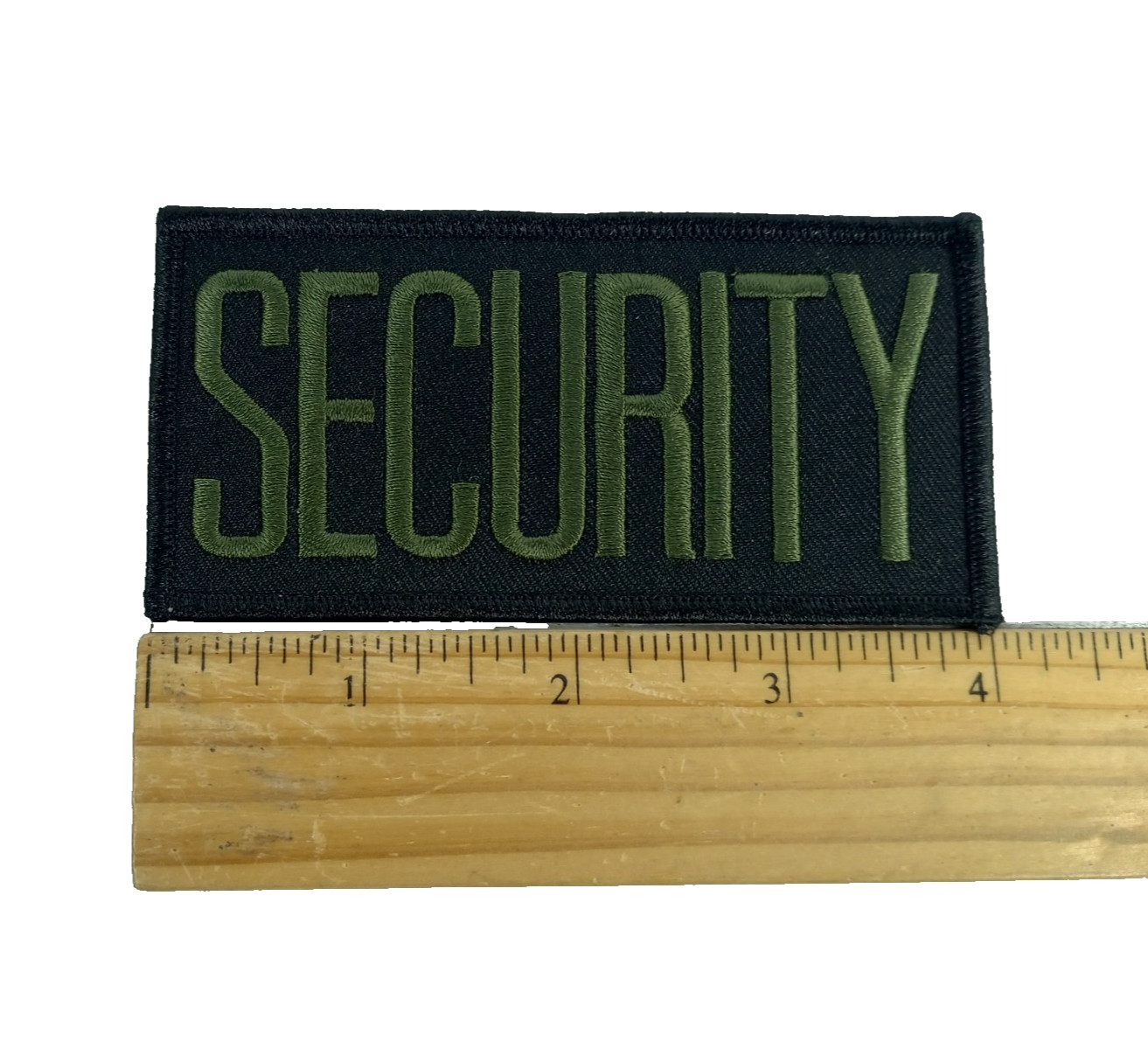 SECURITY Chest Patch Green Embroidery on Black - 4" x 2"