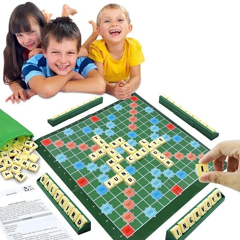 New Scrabble Crossword Board Game – Contents New – Damaged Packaging