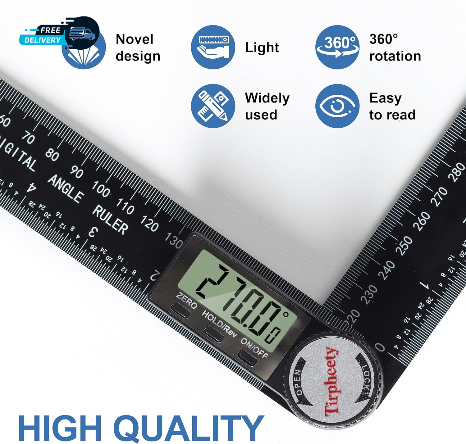Digital Angle Finder Protractor 3Rd Generation Quick Display Angle Gauge