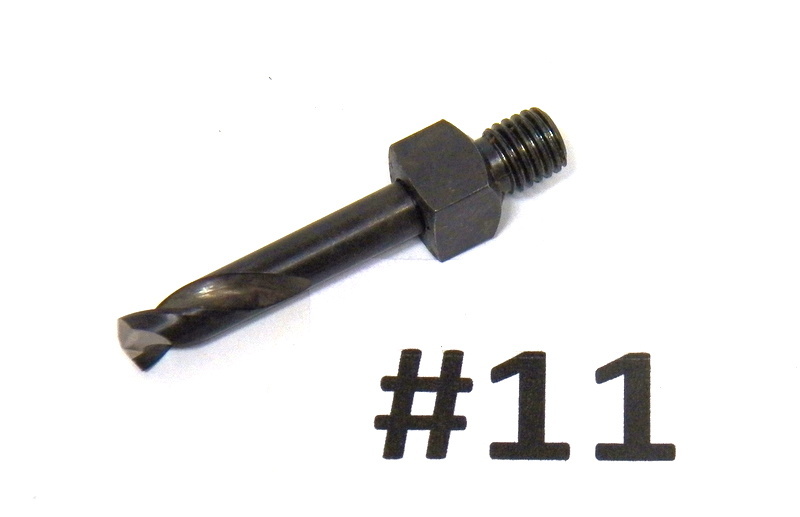 USA Made Short #11 (.1910) Cobalt Threaded Drill Bit 1/4-28