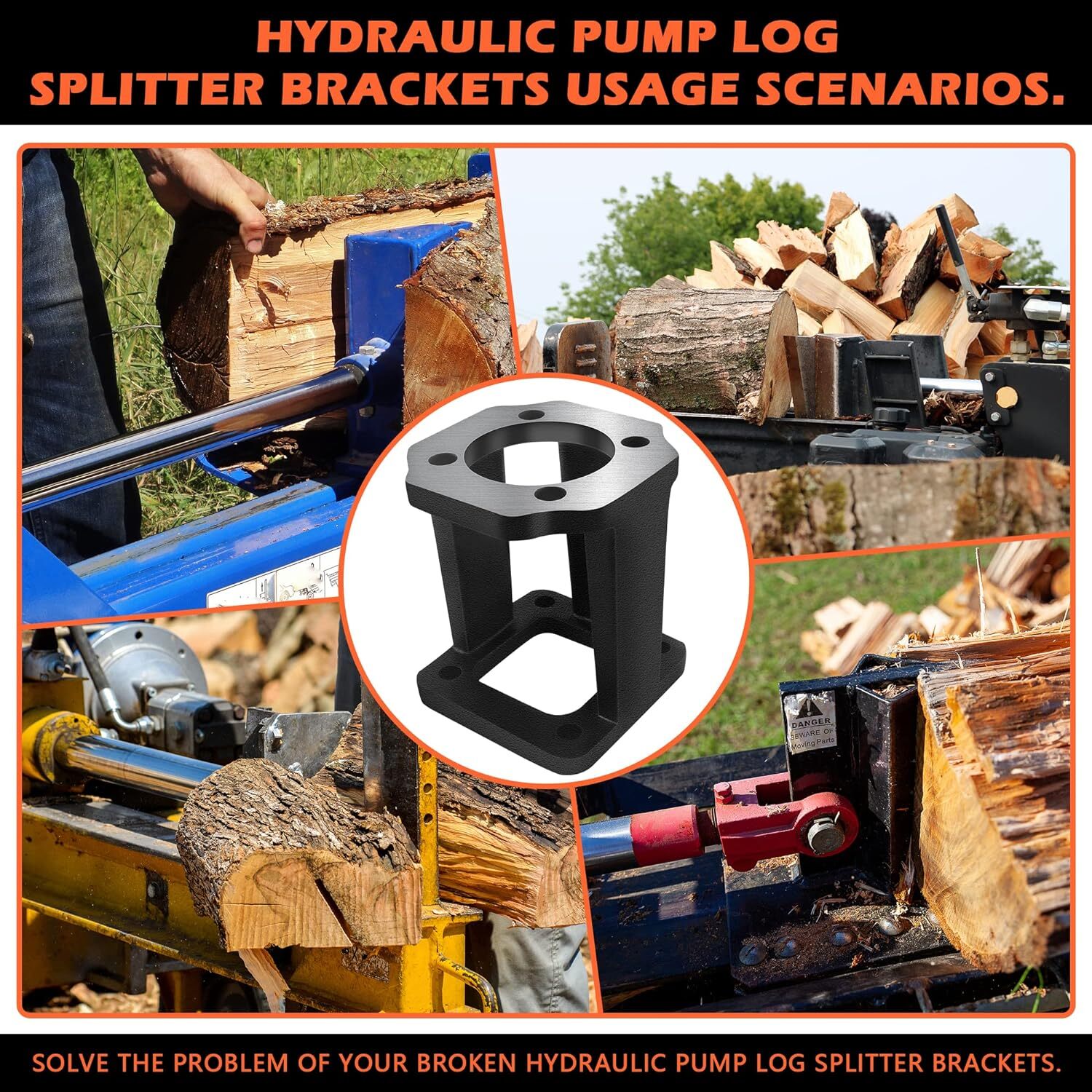 Log Splitter Brackets Log Splitter Hydraulic Pump Mount for 5-7 Hp Engines