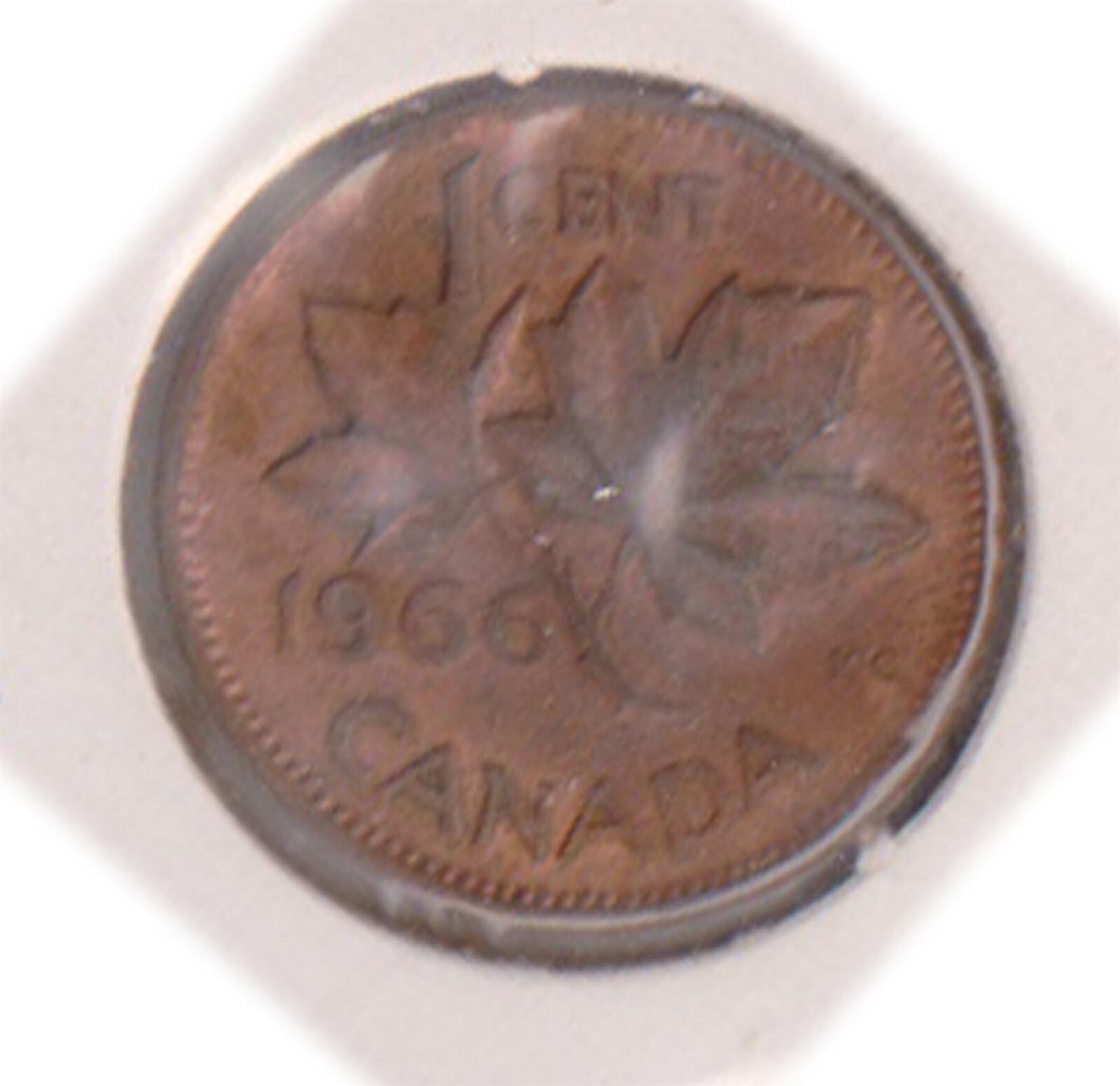 (H205-24) 1966 Canada 1c coin (X)