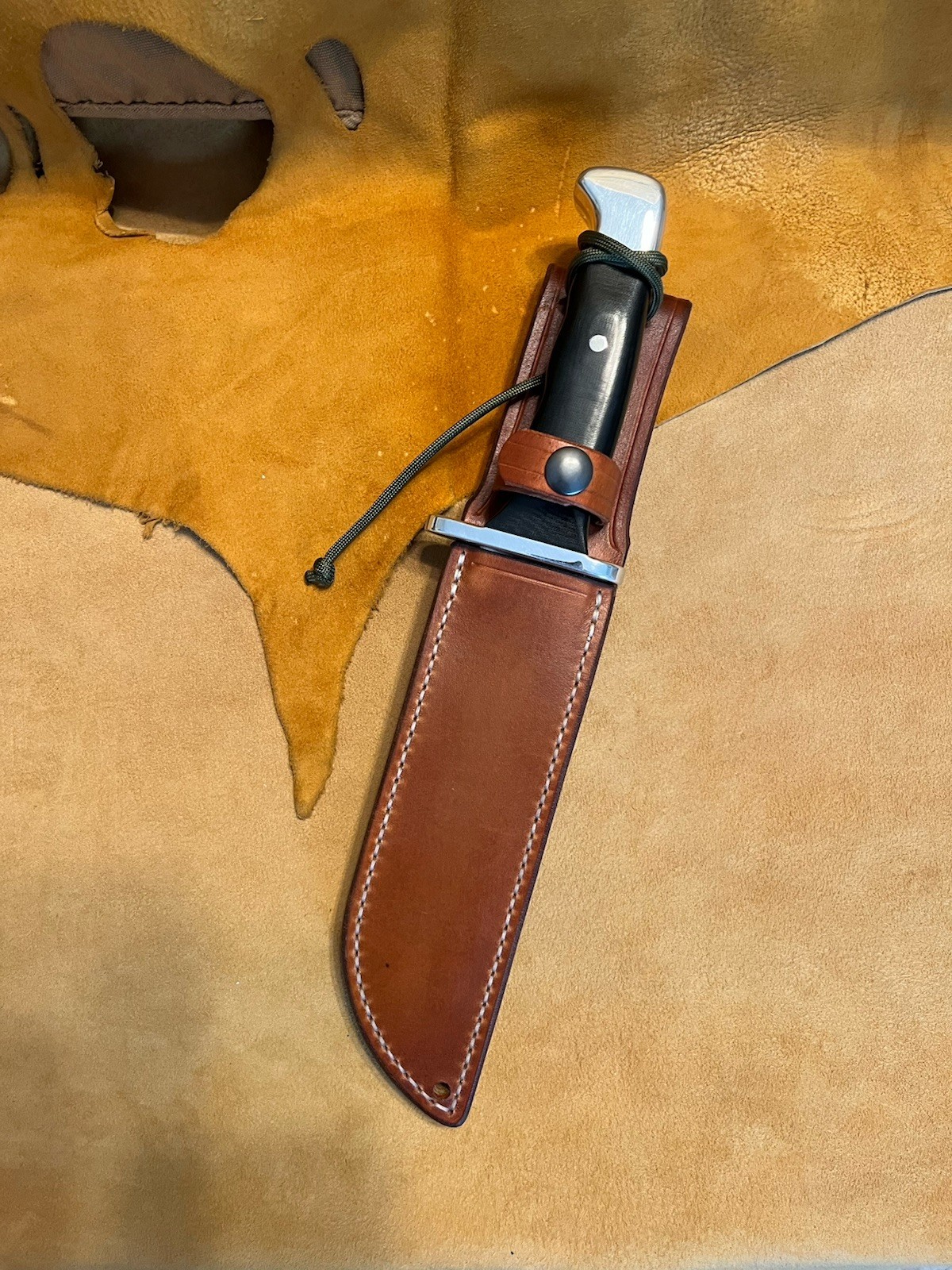 CUSTOM BUCK 124 HEAVY LEATHER KNIFE SHEATH CASE WESTERN **SHEATH ONLY**NO KNIFE*