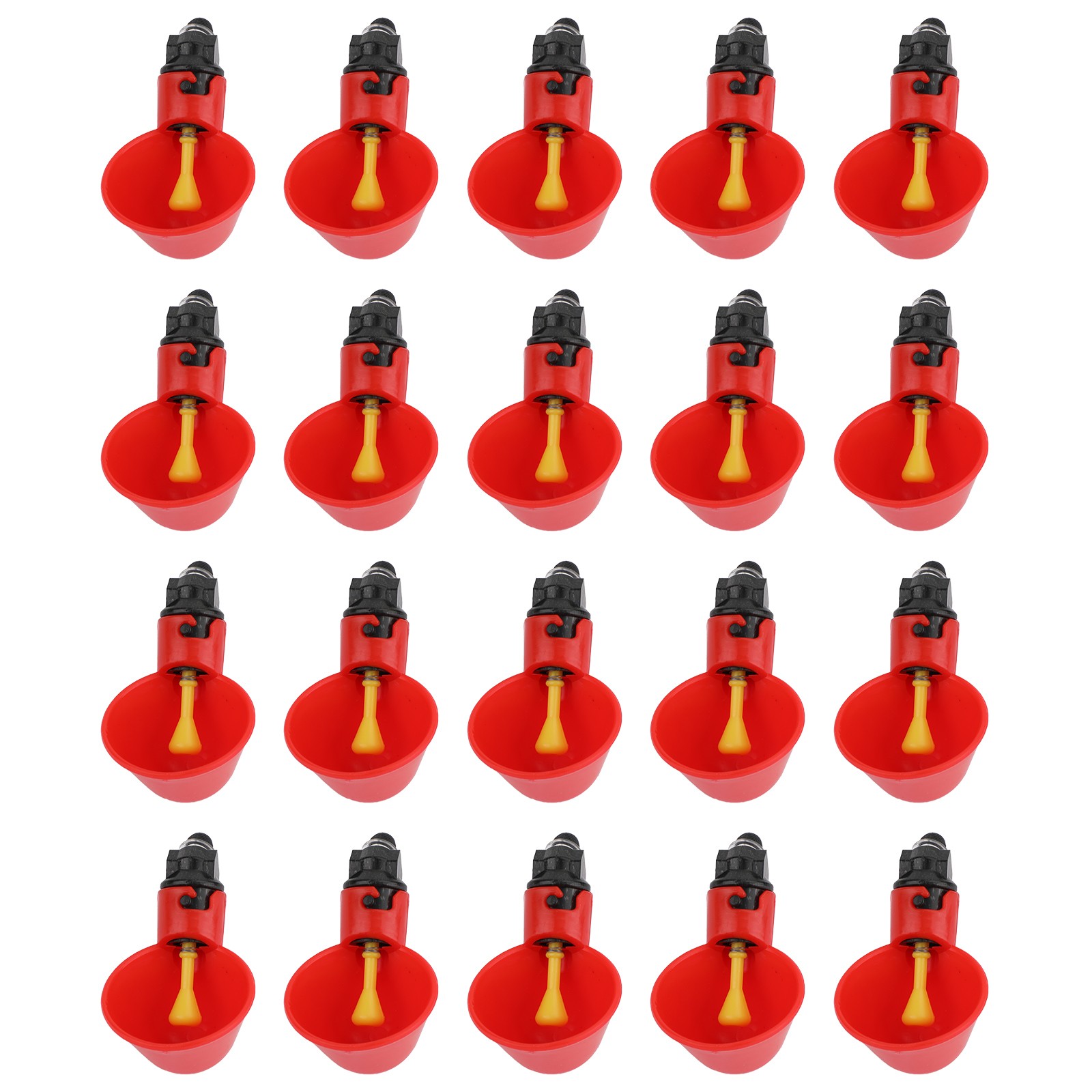 20Pack Poultry Water Drinking Cups Chicken Hen Plastic Automatic Drinker Quail