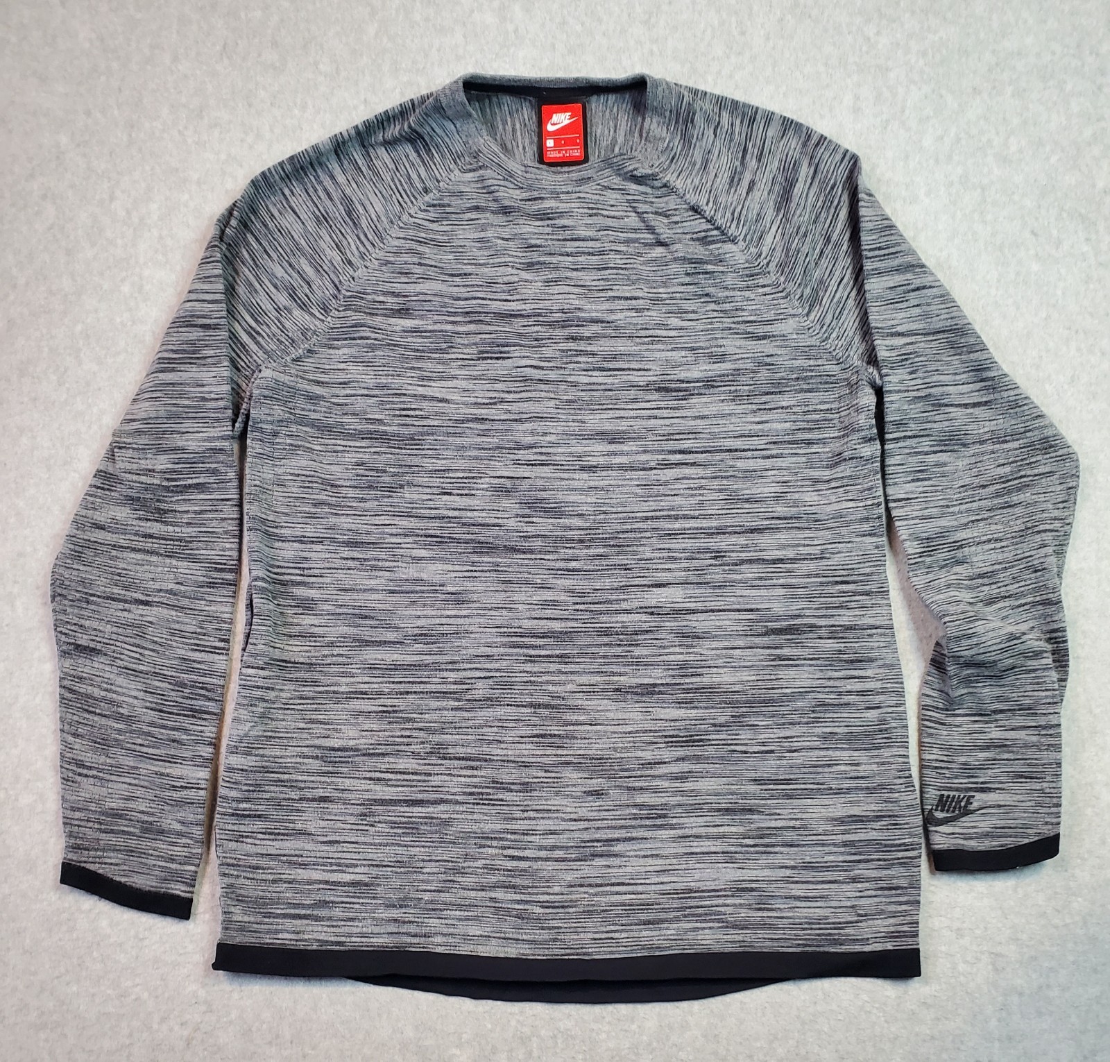 Nike Sportswear Men's Size Large Tech Fleece Crewneck Sweatshirt Gray 832182 091