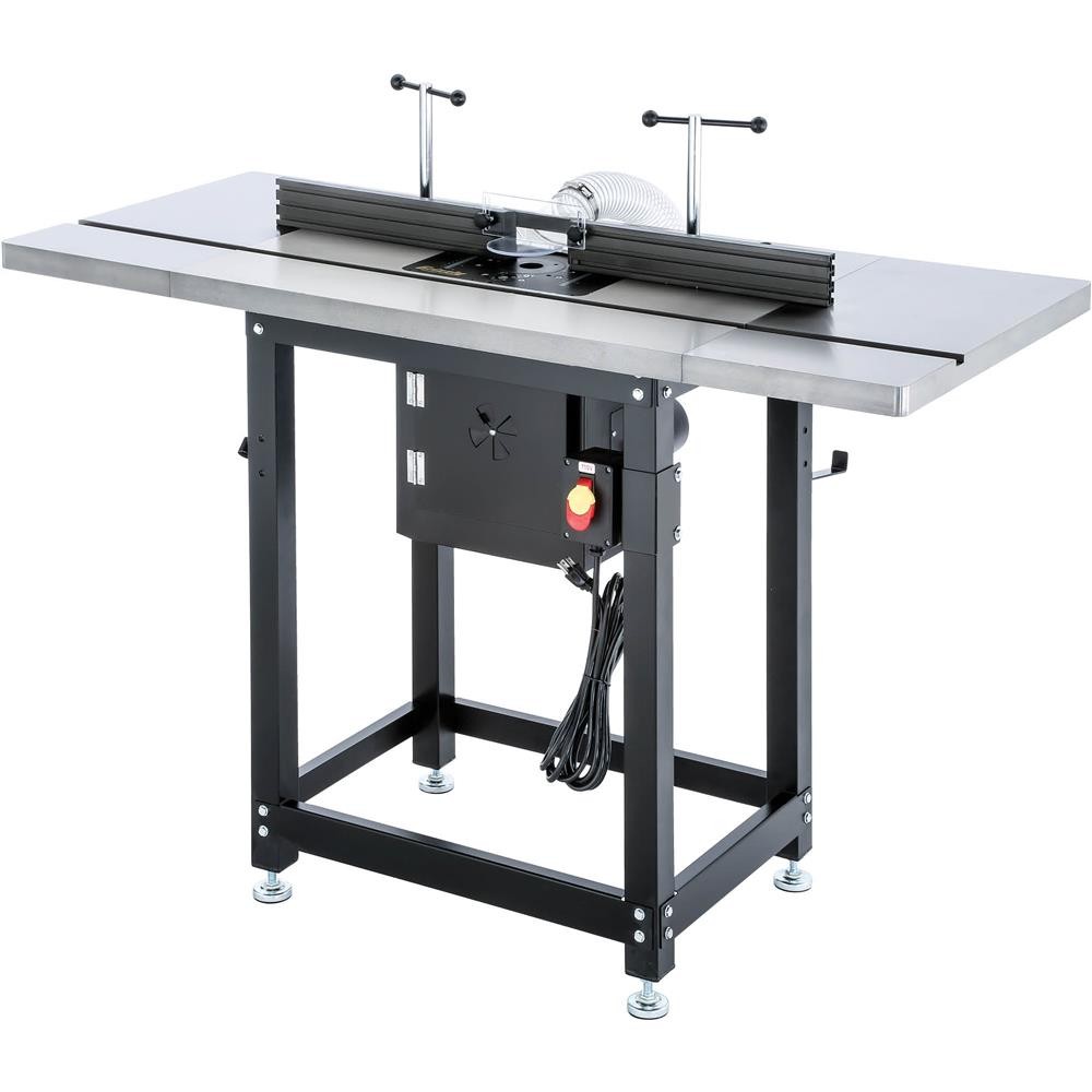 T28781 Router Table with Lift and Cast-Iron Wings