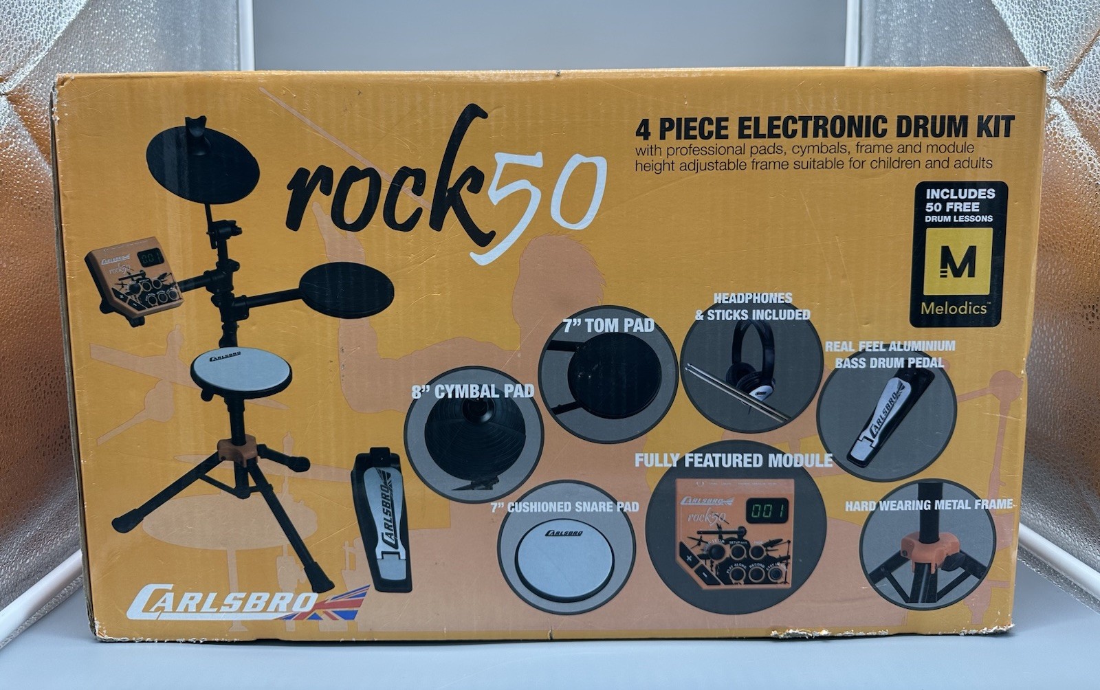 Carlsbro Rock50 4-Piece Electronic Drum Kit with Headphones