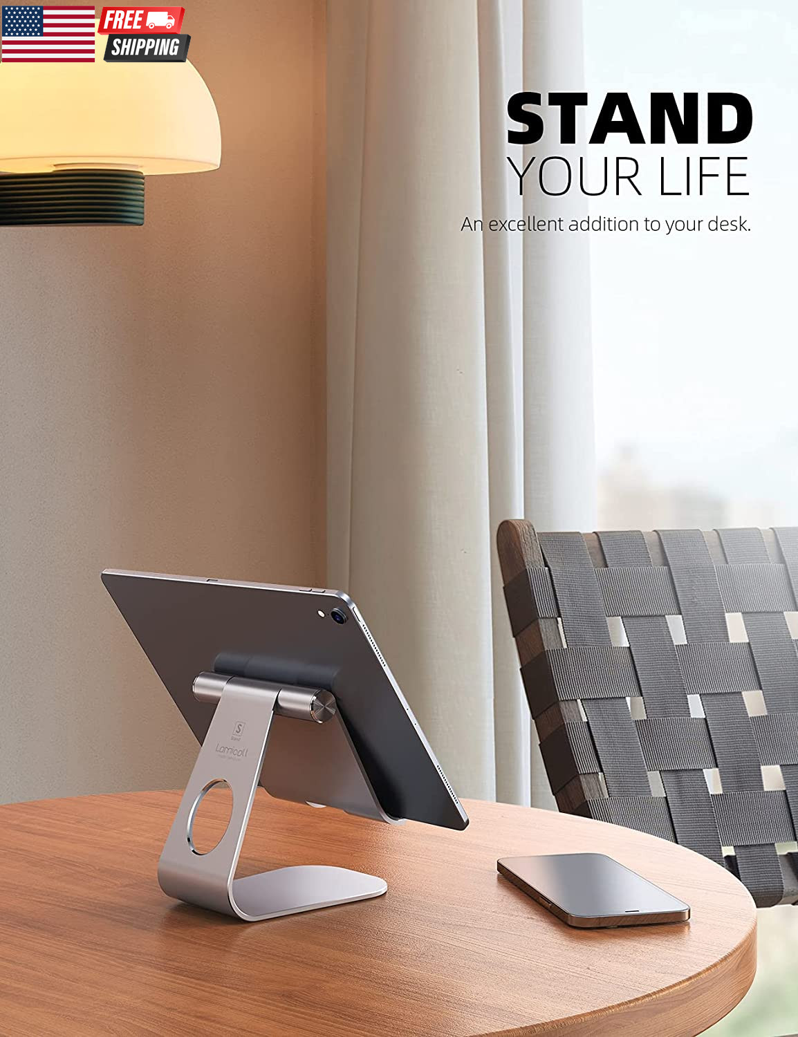Tablet Stand, Adjustable Tablet Holder - Desktop Stand Holder Gifts Compatible w