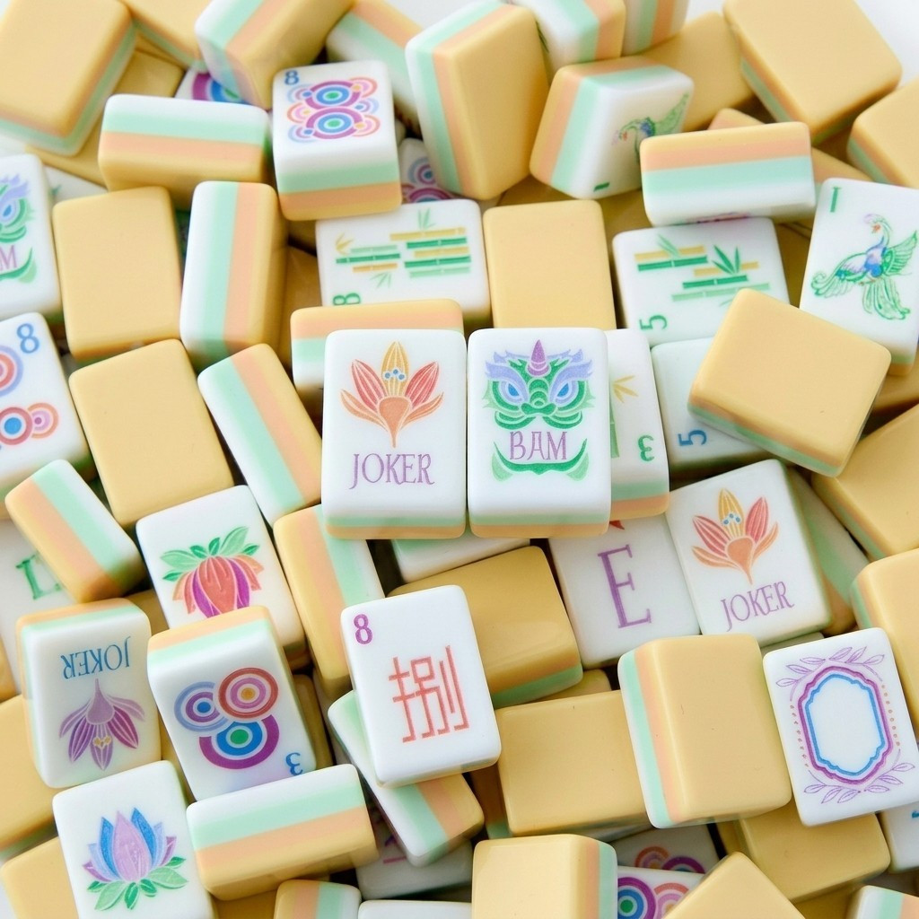 160Pcs 4-Layer Yellow Acrylic American Mahjong Set fast ship