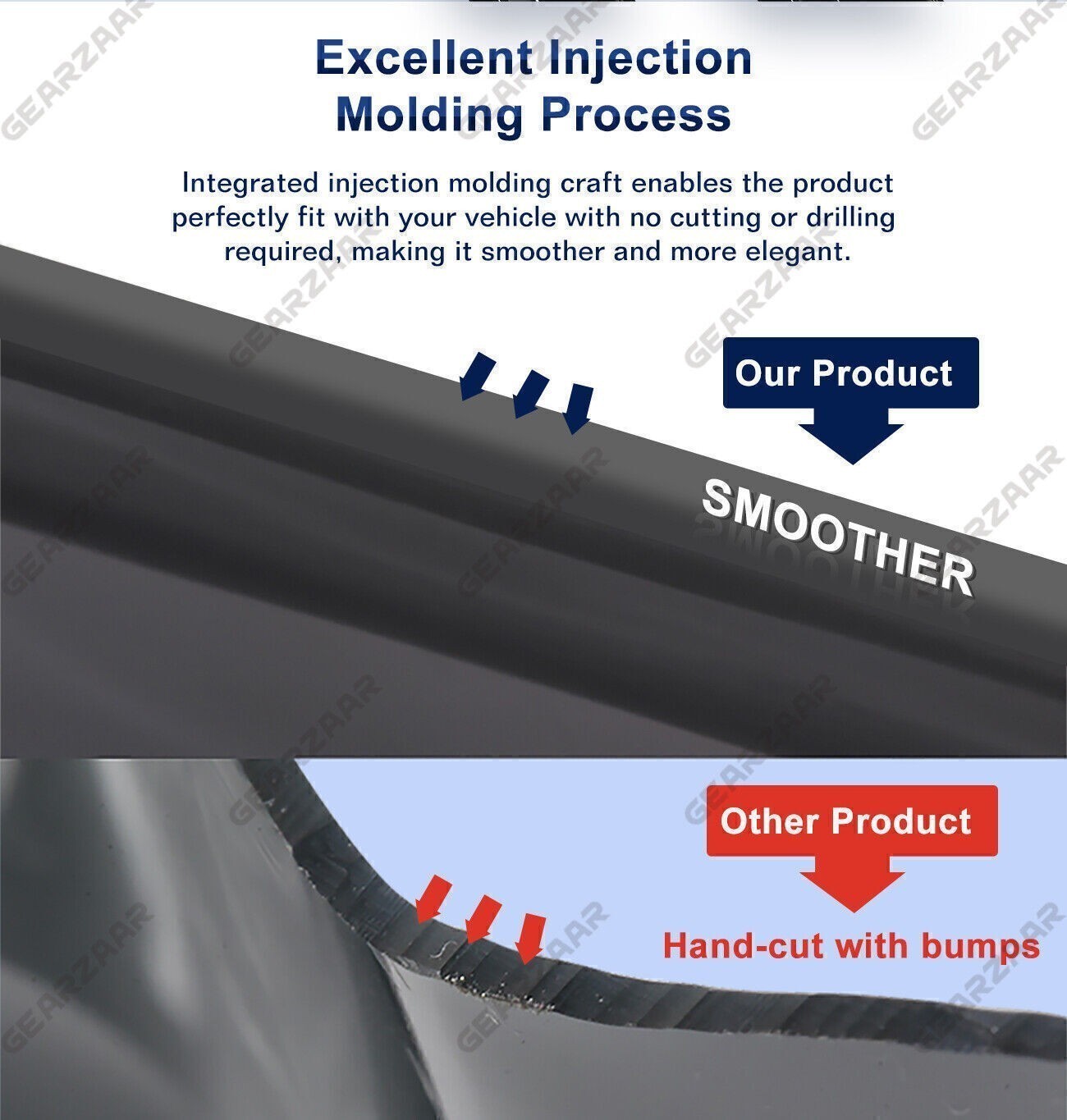 For Ford Fusion 2013-2020 Tape-on Window Vent Visors Rain Guards Deflectors