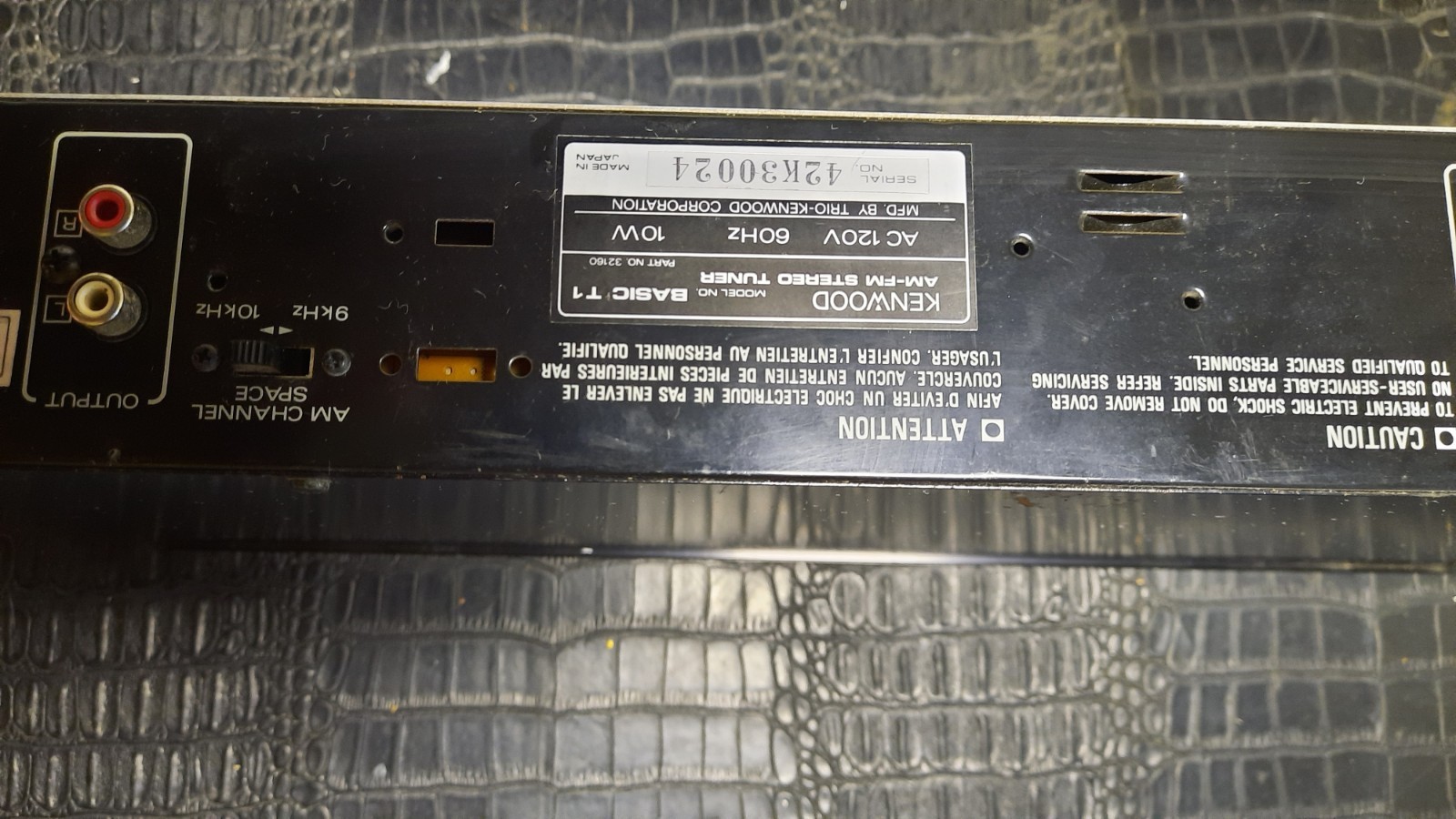 Kenwood Synthesizer Stereo Tuner Basic T1 Quartz Tested & Working