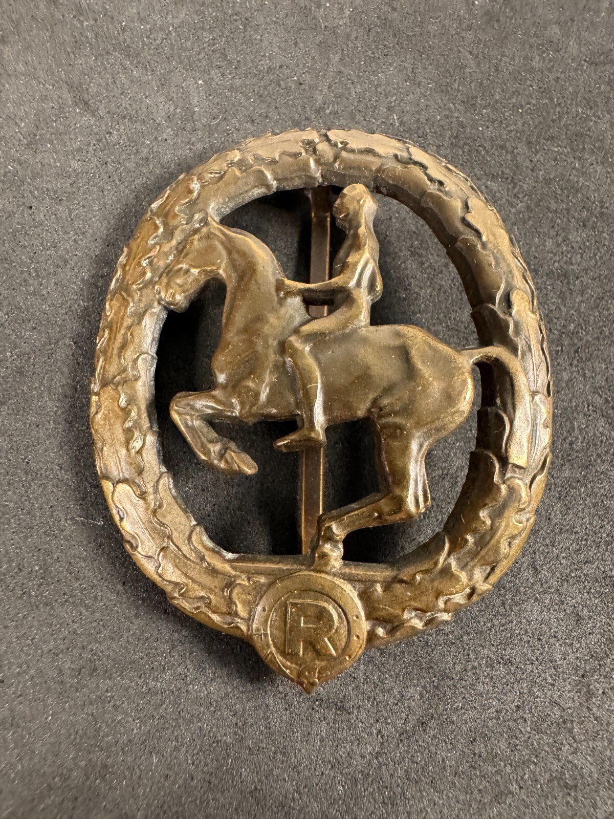 Third Reich German Horsemanship Badge - Original WW2 Era Equestrian Award