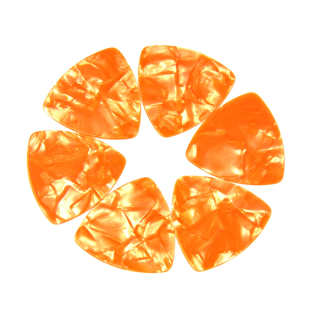 20Pcs Celluloid 346 Rounded Triangle Guitar Picks 0.71mm Assorted Colors