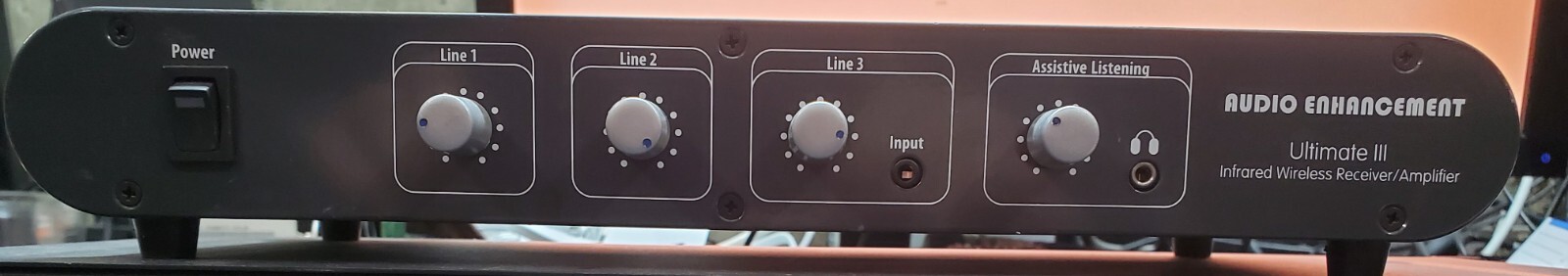 Audio Enhancement Ultimate III Infrared Wireless Receiver/Amplifier Power Tested
