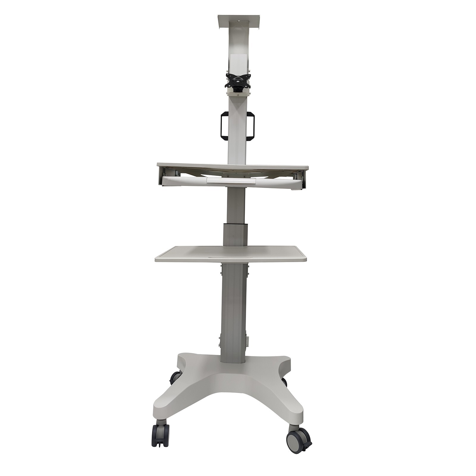 Floor Stand Movable Workbench Computer Cart Mobile Workstation Monitors Support