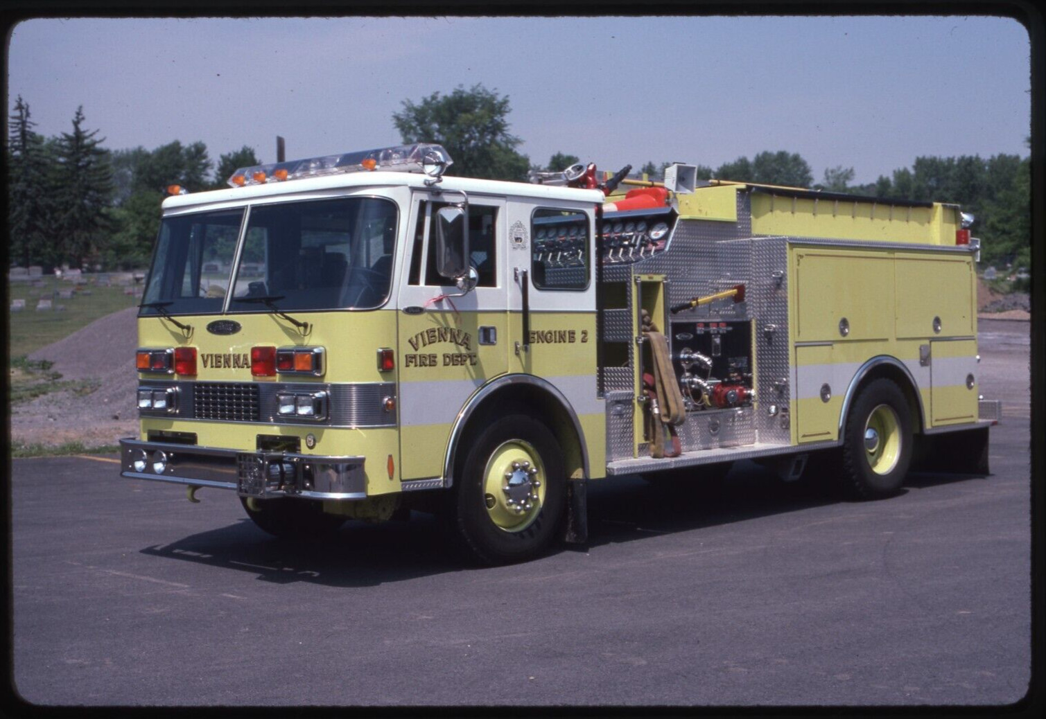 Vienna OH 1989 Pierce Dash pumper Fire Apparatus Slide