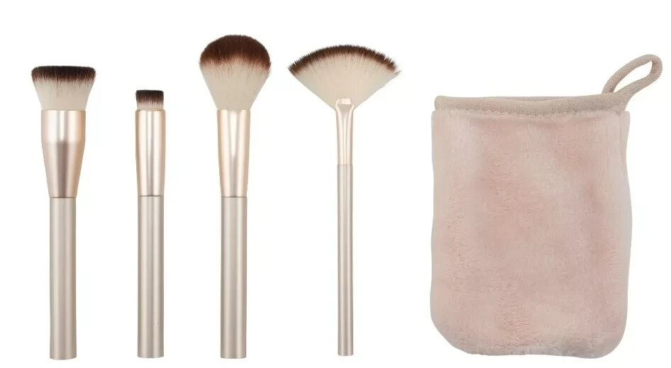 Lot 2x Candie Couture 5 Pc Cosmetic Brush & Makeup Removing Mitt Set, NIB!