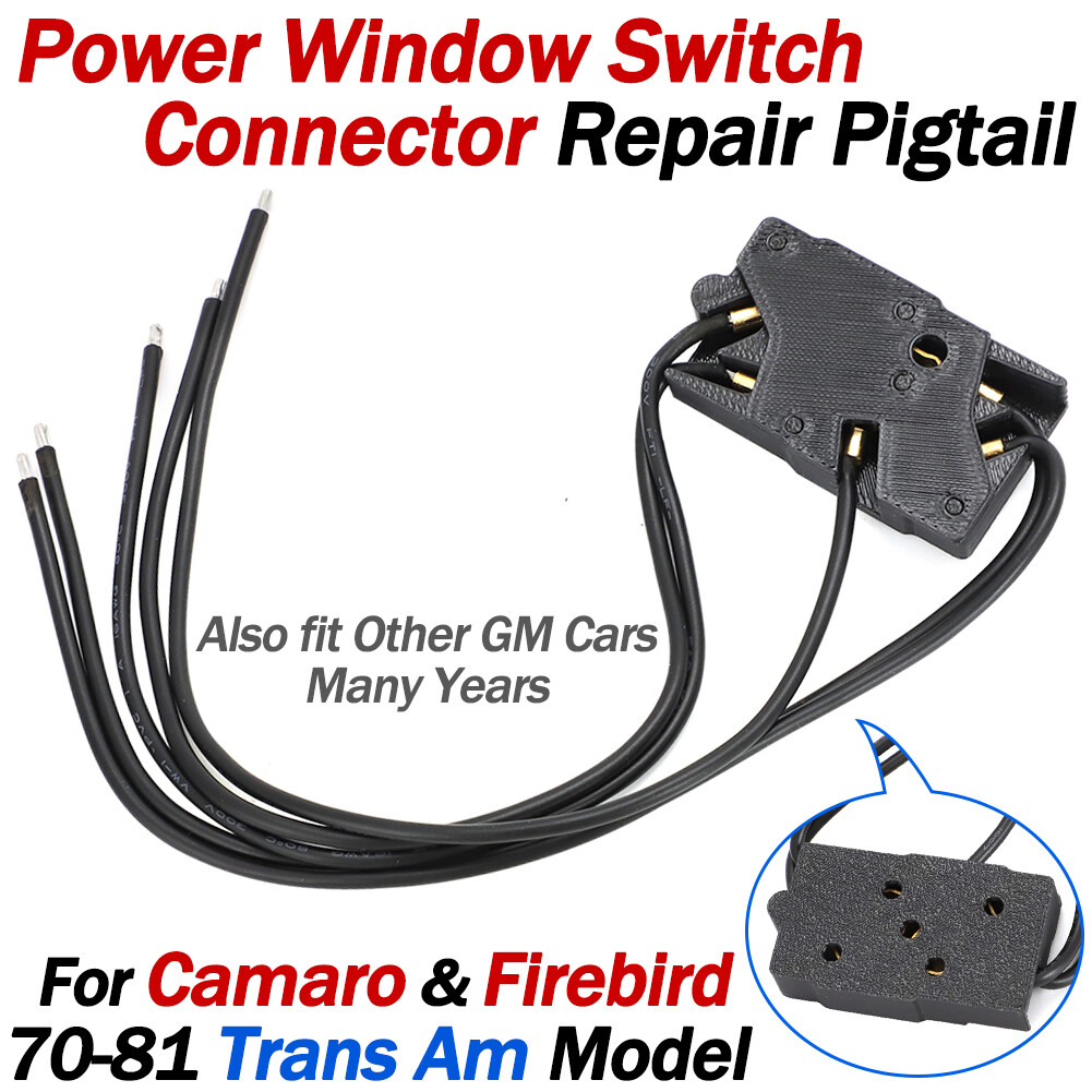 Power Window Switch Connector Repair Pigtail For 70-81 Camaro Firebird Trans Am
