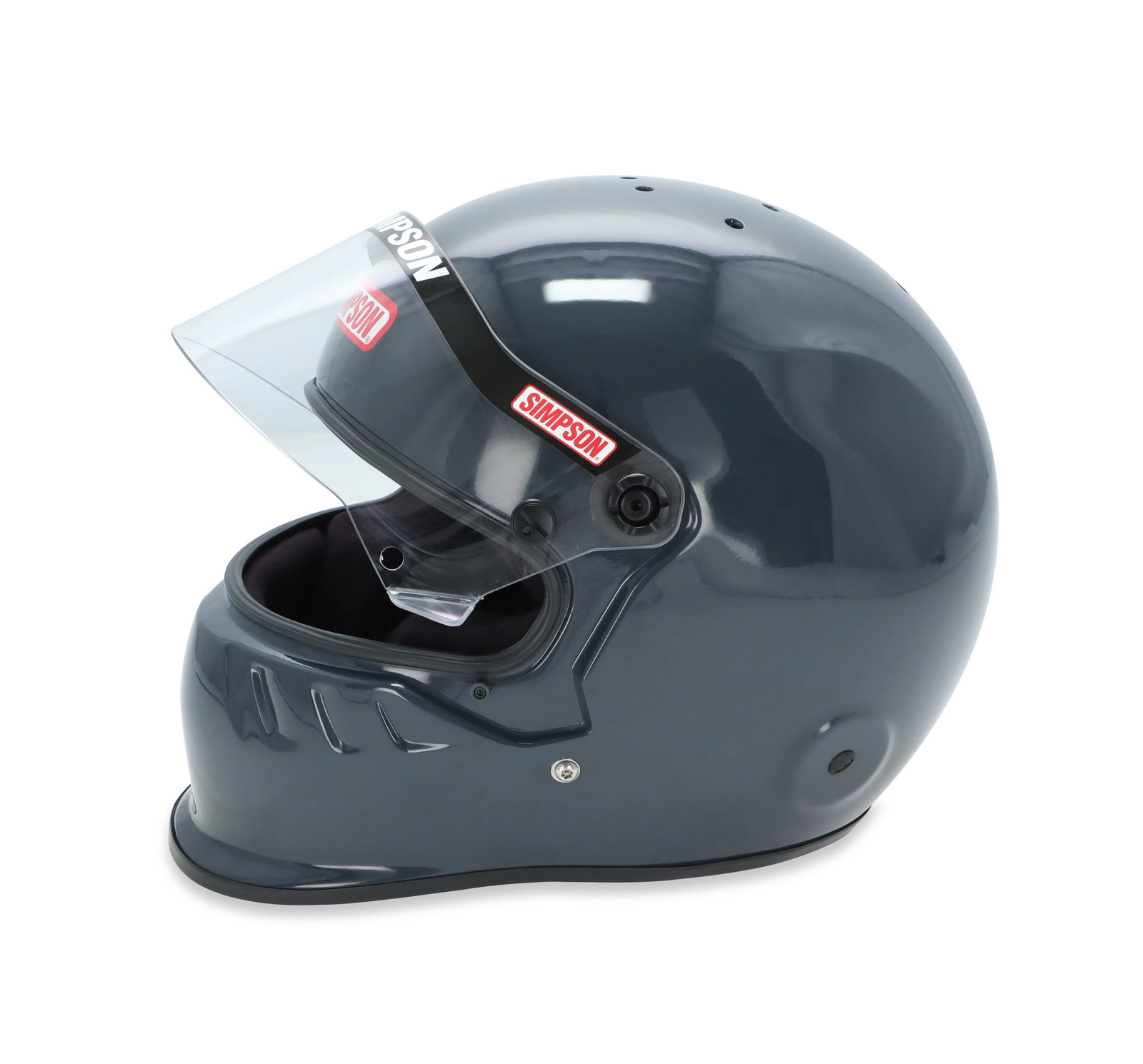 Simpson Racing 7950027 SD1 Dirt Track Helmet - Snell SA2020 - Grey - Adult MED