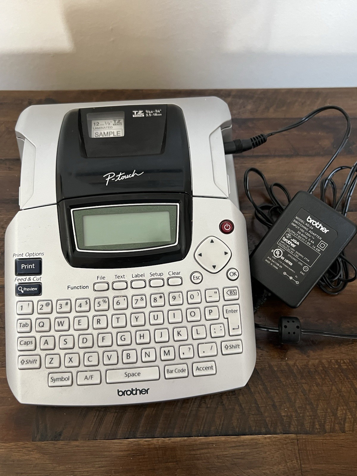 Brother PT-2100 Label Printer w Power Adapter Works Perfectly