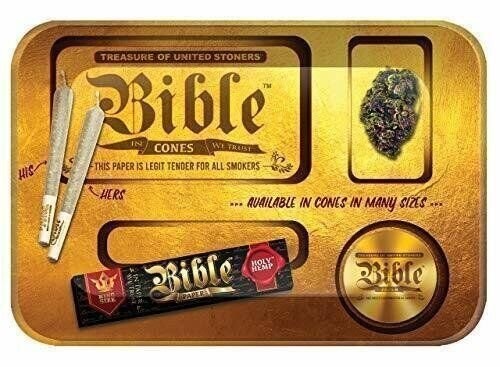 Bible Gold Medium Rolling Tray - 11.25" x 7.5"