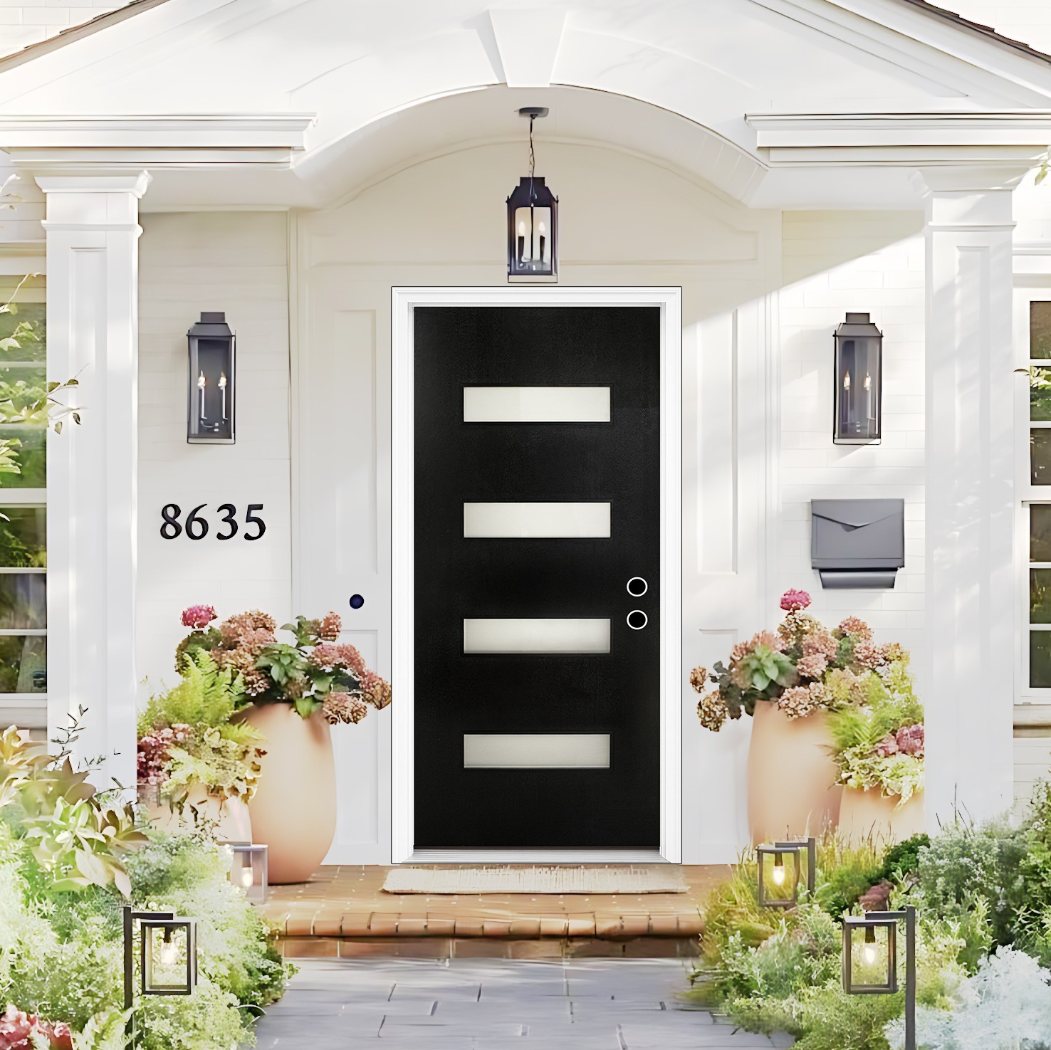 COMFLAND 36'' x 80''Fiberglass Exterior KD Door, 4-9/16"Jamb Front  Enntry Door