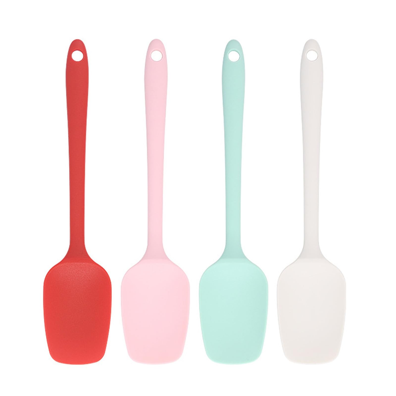 4 Pcs Spoonula Spatula Silicone Set - Heat Resistant Food Grade Flexible Spoo...