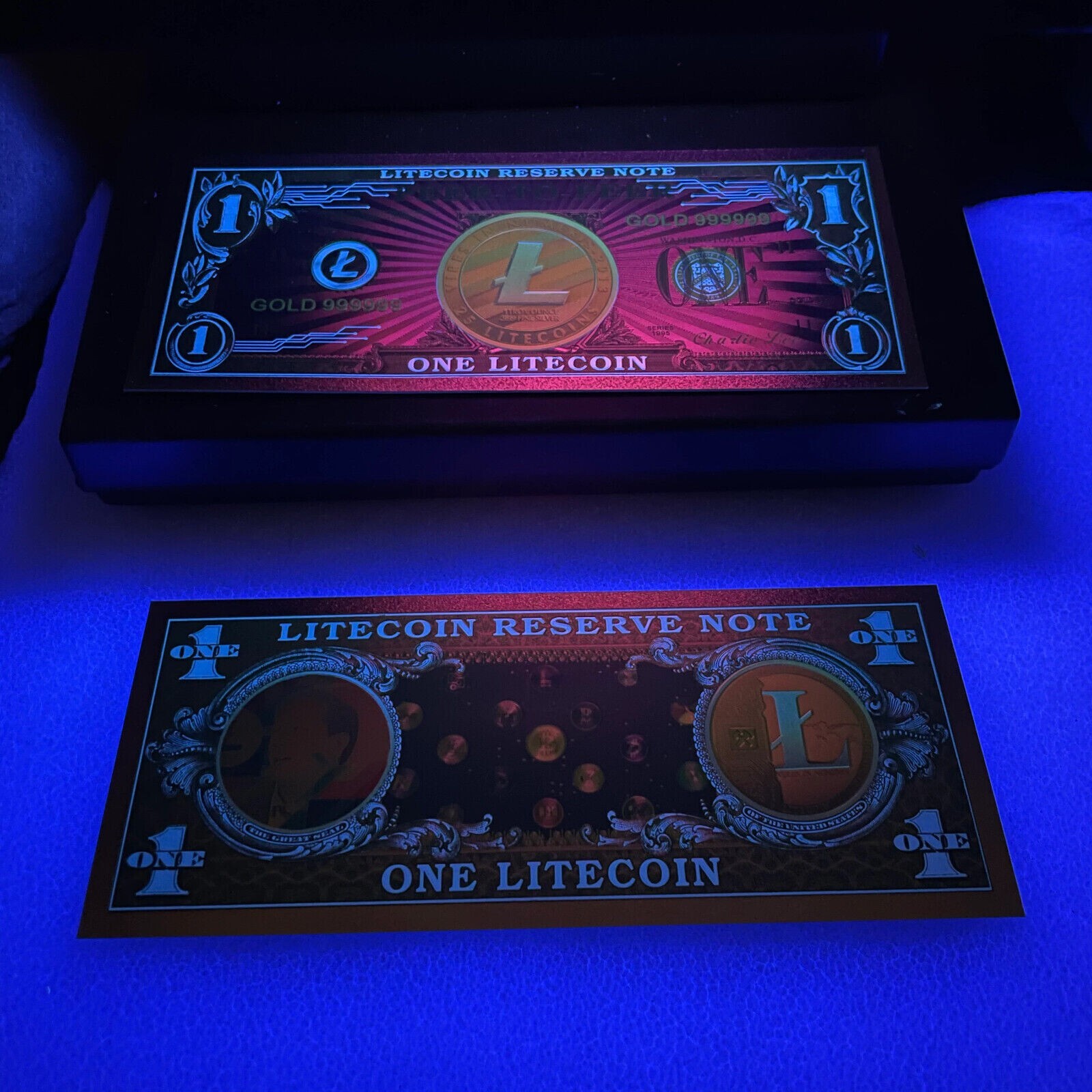 Litecoin Commemorative Gold Foil Note LTC - CryptoCurrency Peer - Peer New