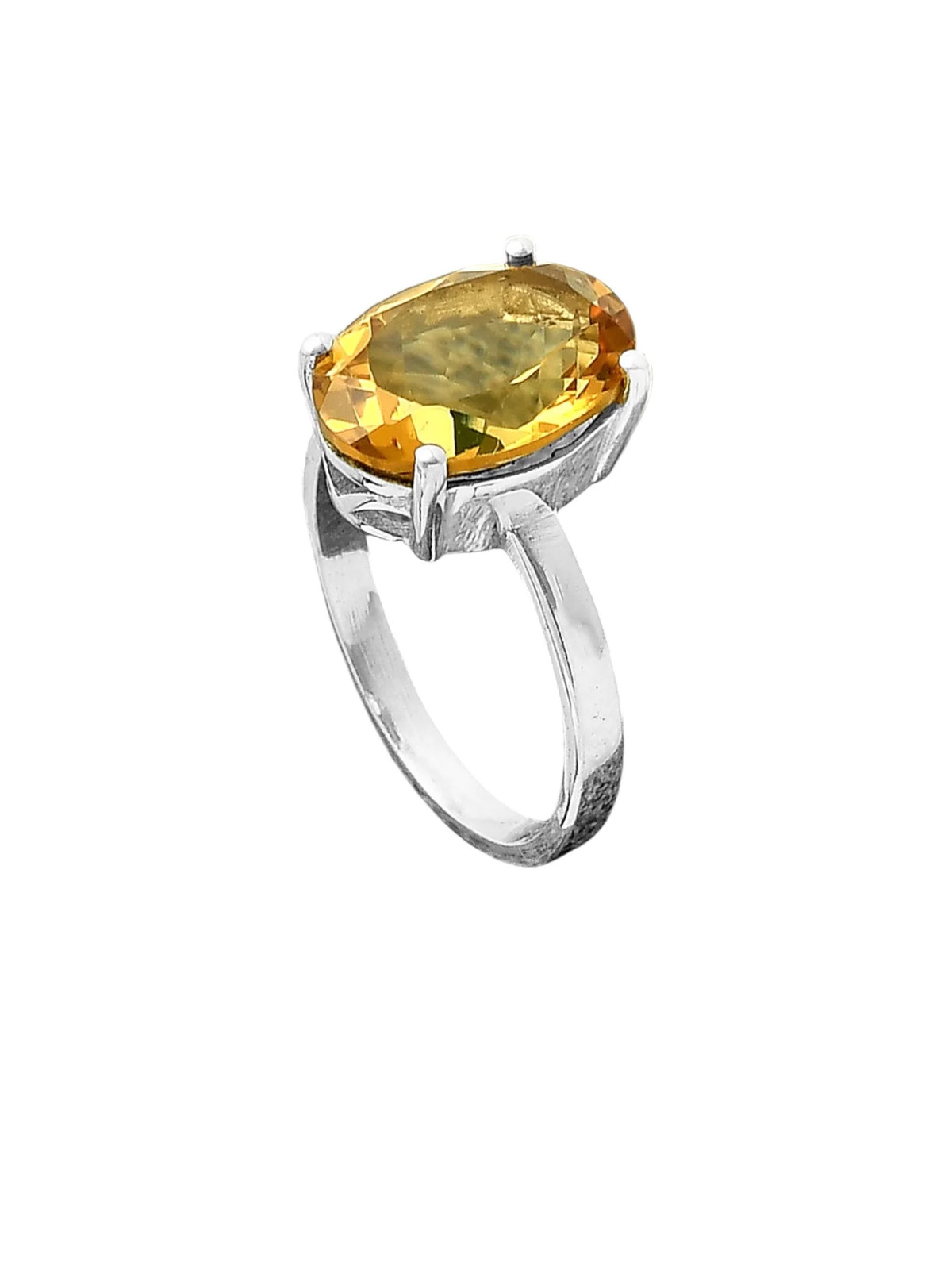 Citrine Solid 925 Sterling Silver Ring 8