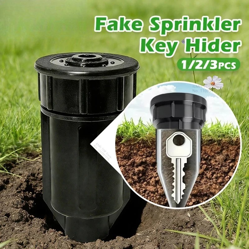 Fake Sprinkler Key Hider Waterproof Outdoor Hidden Spare Key Storage Garden Box