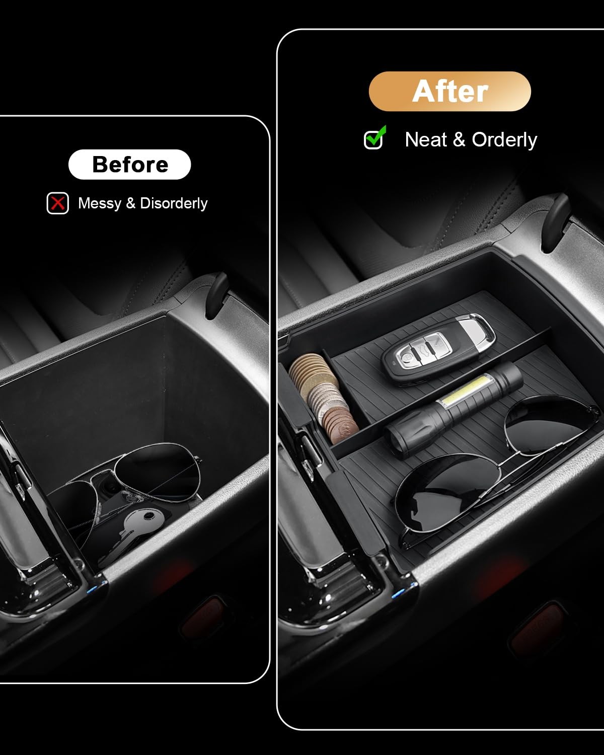 2026 Tucson Center Console Organizer Set DoubleLayer Armrest & Tray